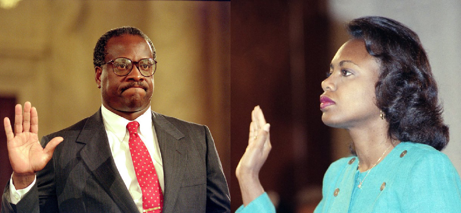 Photo of Clarence Thomas and Anita Hill